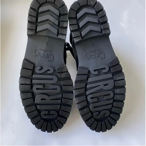 New Circus by Sam Edelman Gretchen Shearling Hiker Boot 6M Black lace up Sherpa - Picture 12 of 13